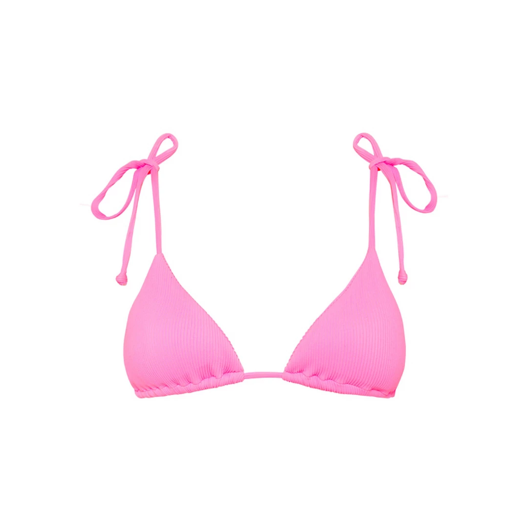 Kulani Kinis Padded Bralette Bikini Top - Barbie Pink Ribbed Bikini Tops 8 Kulani Kinis Padded Bralette Bikini Top - Barbie Pink Ribbed Bikini Tops