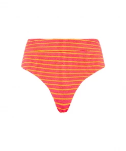 Kulani Kinis New Arrivals High Hip Cheeky Bikini Bottom - Guava Java