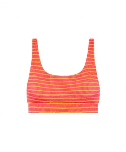 Kulani Kinis New Arrivals Long Crop Bikini Top - Guava Java