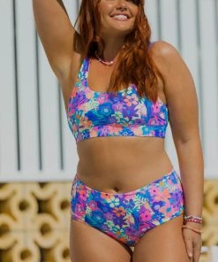 Kulani Kinis High Waist Panel Bikini Bottom - Rainbow Jungle 18 Kulani Kinis High Waist Panel Bikini Bottom - Rainbow Jungle