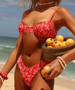 Kulani Kinis Ditzy Underwire Bra Bikini Top - Aloha Punch Bikini Tops