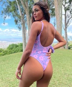 Kulani Kinis Minimal One Piece Swimwear - Hibiscus Haze 13 Kulani Kinis Minimal One Piece Swimwear - Hibiscus Haze