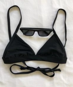 Kulani Kinis Triangle Bikini Top - Pitch Black Bikini Tops 15 Kulani Kinis Triangle Bikini Top - Pitch Black Bikini Tops