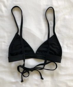 Kulani Kinis Triangle Bikini Top - Pitch Black Bikini Tops 17 Kulani Kinis Triangle Bikini Top - Pitch Black Bikini Tops