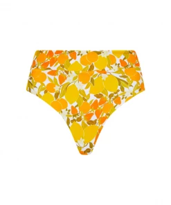 Kulani Kinis High Hip Cheeky Bikini Bottom - Limoncello