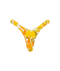 Kulani Kinis Retro Y Thong Bikini Bottom - Limoncello