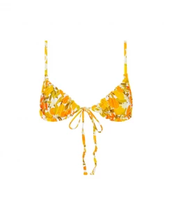 Kulani Kinis Ruched Bralette Bikini Top - Limoncello New Arrivals