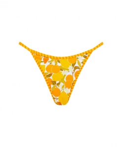 Kulani Kinis Tanning Thong Bikini Bottoms - Limoncello