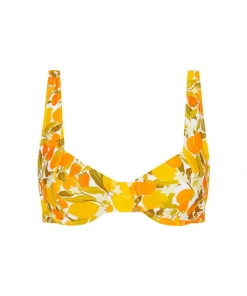 Kulani Kinis New Arrivals Underwire Bralette Bikini Top - Limoncello