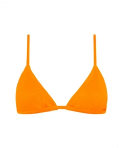 Kulani Kinis Bralette Bikini Top - Papaya Ribbed Bikini Tops