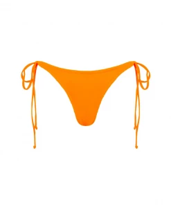 Kulani Kinis Full Coverage Tie Side Bikini Bottom - Papaya Ribbed