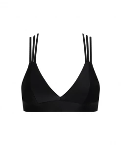 Kulani Kinis Triangle Cross Back Bikini Top - Pitch Black 11 Kulani Kinis Triangle Cross Back Bikini Top - Pitch Black