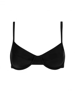 Kulani Kinis Bikini Tops Ditzy Underwire Bra Bikini Top - Pitch Black