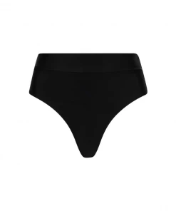 Kulani Kinis Bikini Bottoms High Hip Cheeky Bikini Bottom - Pitch Black