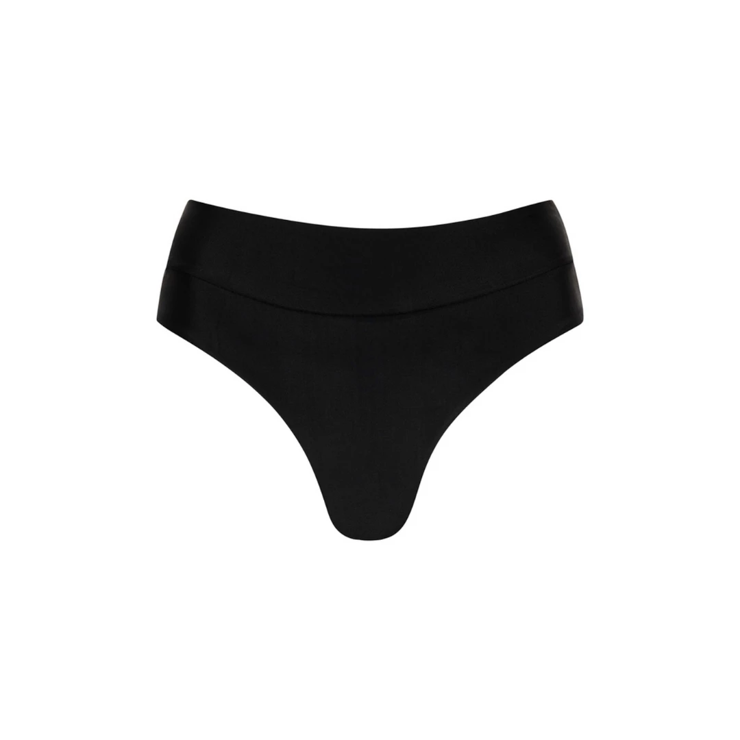 Kulani Kinis Bikini Bottoms High Waist Cheeky Bikini Bottom - Pitch Black 7 Kulani Kinis Bikini Bottoms High Waist Cheeky Bikini Bottom - Pitch Black