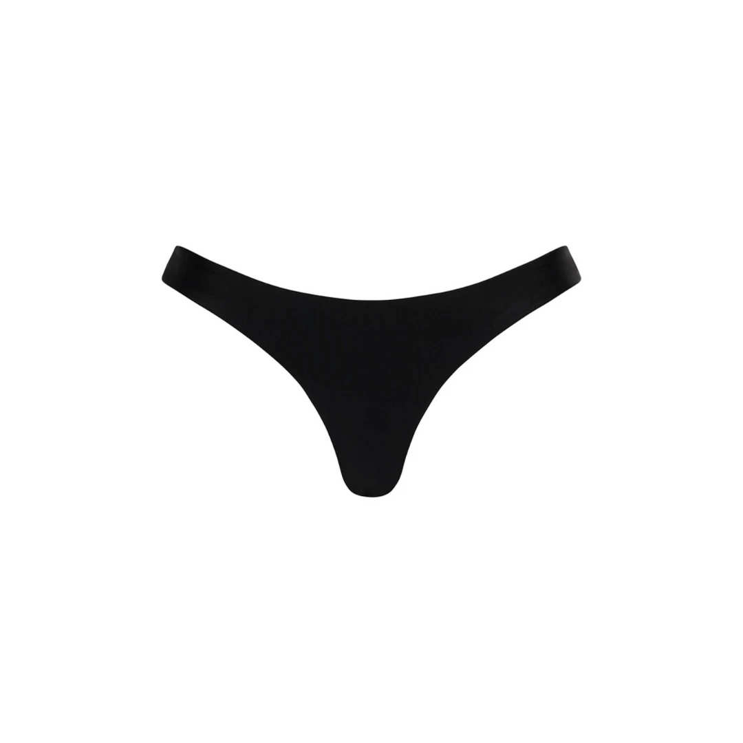 Kulani Kinis Bikini Bottoms Minimal Cheeky Bikini Bottom - Pitch Black 8 Kulani Kinis Bikini Bottoms Minimal Cheeky Bikini Bottom - Pitch Black
