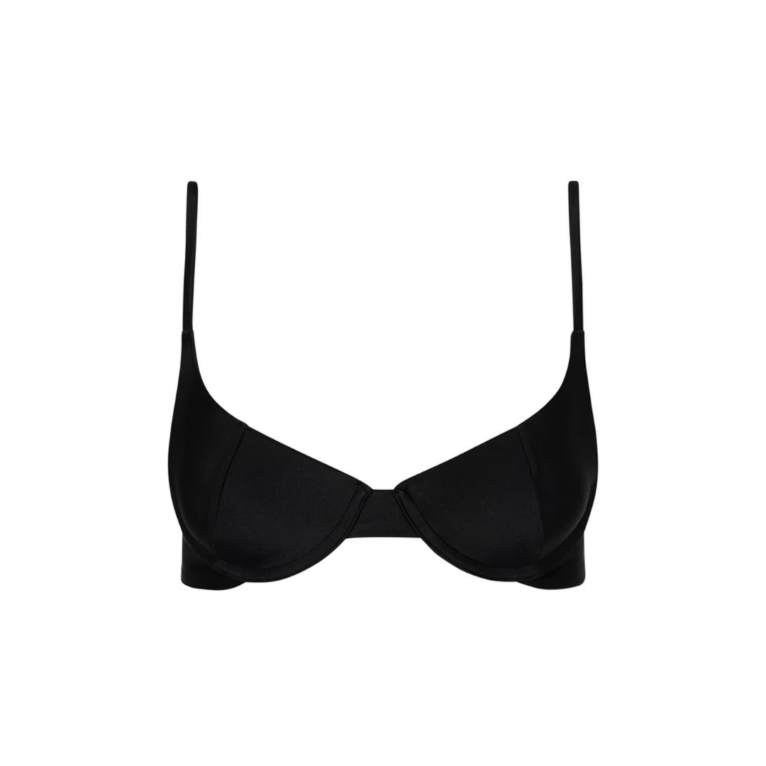 Kulani Kinis Bikini Tops Petite Demi Bra Bikini Top - Pitch Black 6 Kulani Kinis Bikini Tops Petite Demi Bra Bikini Top - Pitch Black