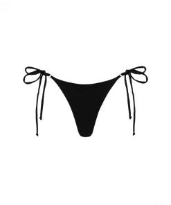 Kulani Kinis Thong Tie Side Bikini Bottom - Pitch Black 19 Kulani Kinis Thong Tie Side Bikini Bottom - Pitch Black