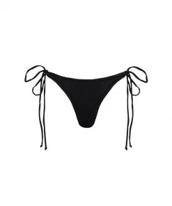 Kulani Kinis Full Coverage Tie Side Bikini Bottom - Pitch Black Ribbed Bikini Bottoms 16 Kulani Kinis Full Coverage Tie Side Bikini Bottom - Pitch Black Ribbed Bikini Bottoms