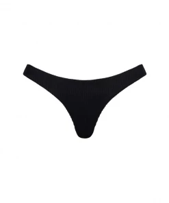 Kulani Kinis Minimal Full Coverage Bikini Bottom - Pitch Black Ribbed Bikini Bottoms 11 Kulani Kinis Minimal Full Coverage Bikini Bottom - Pitch Black Ribbed Bikini Bottoms