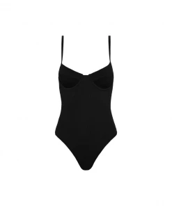 Kulani Kinis Underwire Cheeky One Piece Swimwear - Pitch Black Ribbed New Arrivals 15 Kulani Kinis Underwire Cheeky One Piece Swimwear - Pitch Black Ribbed New Arrivals