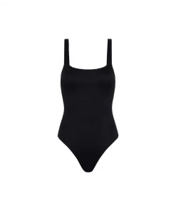Kulani Kinis One Pieces Cheeky Level One Piece Swimwear - Pitch Black Ribbed