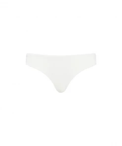 Kulani Kinis Bikini Bottoms Cheeky Bikini Bottom - White Ribbed