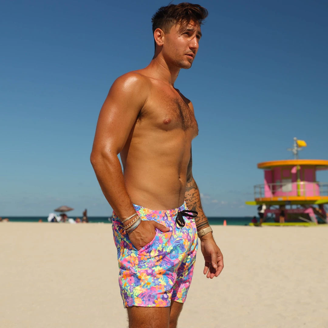 Kulani Kinis Men's Swim Trunks - Rainbow Jungle 6 Kulani Kinis Men's Swim Trunks - Rainbow Jungle