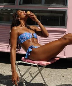 Kulani Kinis Sale Strapless Bandeau Bikini Top - Beachside Bloom